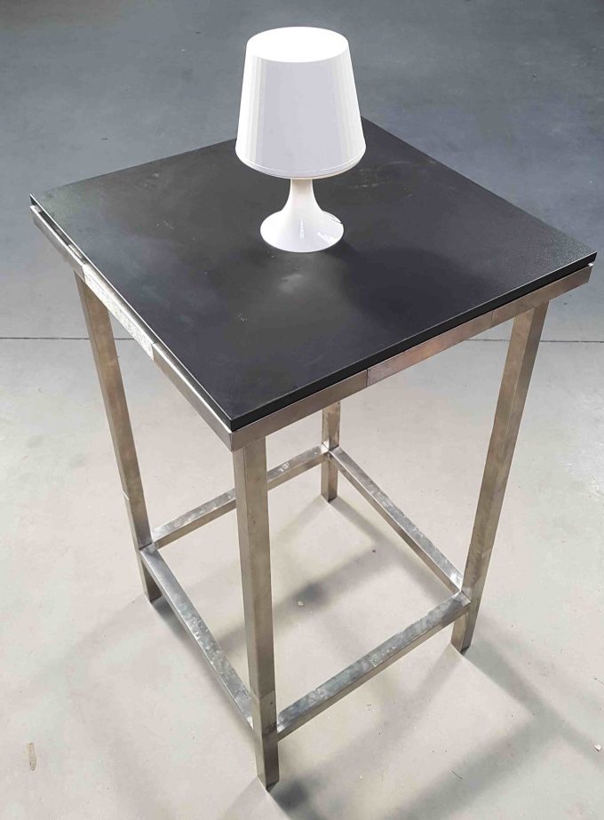 Stand by stôl, čierny, rozmer 65 x 65 cm