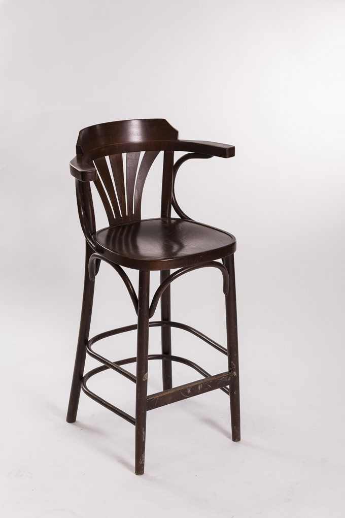 Barová stolička, drevená