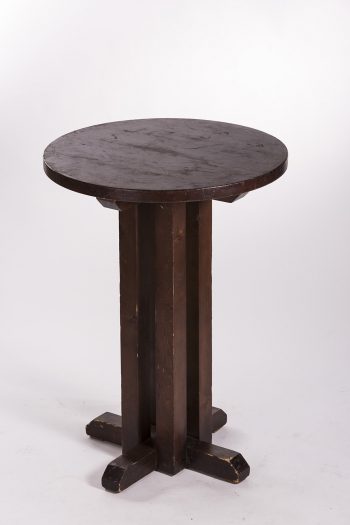 Stand by stôl, drevený kruhový