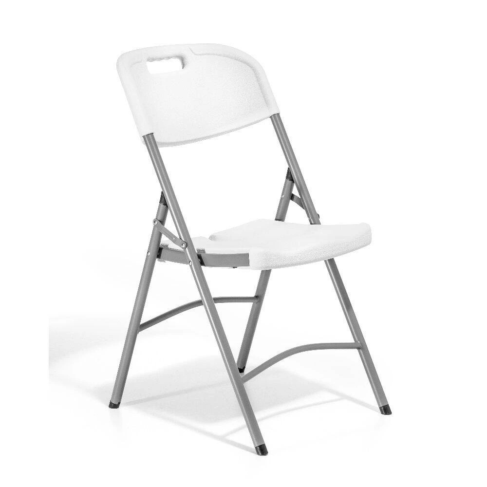 Stolička biela plastová skladacia 01 Stolička biela plastová skladacia – Obrázok 1